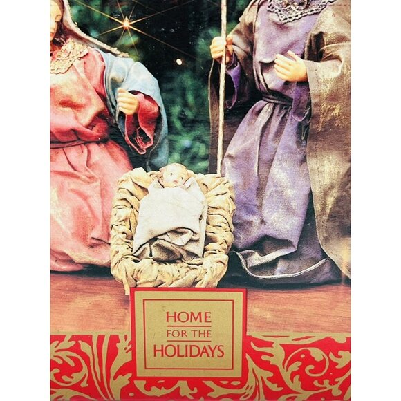 Fabric Mache Nativity Holy Family Baby Jesus Mary Joseph Home for the Holidays - Picture 16 of 16